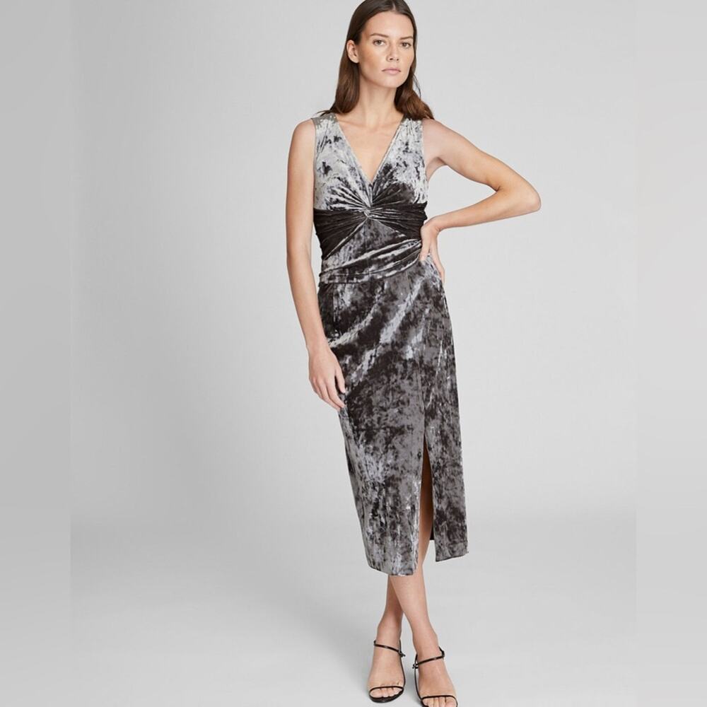 Club Monaco NWT Crushed Velvet Twist Front Top and Bottom Skirt- Size Medium